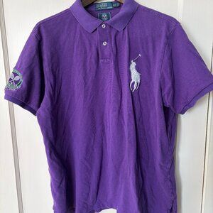 Polo Ralph Lauren Big Pony Purple Wimbledon Championship Polo Shirt Men Size XXL